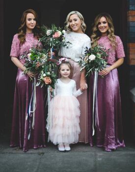 Coco In Blush/Apricot ~ Flower Girl Dress Or Party Dress, 5 of 7