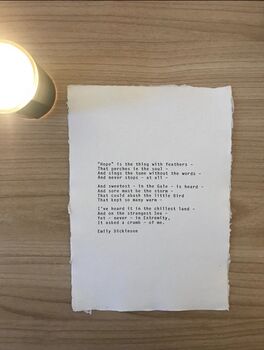 A5 Personalised Custom Vintage 20th Century Typewriter Print, 6 of 6