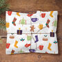 Christmas Animals Wrapping Paper Roll Or Folded, thumbnail 1 of 3