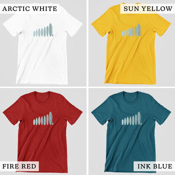 Organic Cotton Surfboard Graphic T Shirt, 4 of 7