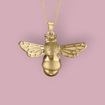 Bumble Bee Necklace In 18ct Gold Plated Sterling Silver, 12 of 12
