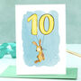 Rabbit 10th Birthday Card, thumbnail 1 of 7