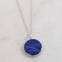 The Circle Lapis Lazuli Necklace, Silver, thumbnail 4 of 8