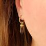 Quartz Gemstone Hoop Earrings, thumbnail 1 of 5
