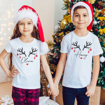 Reindeer Family Christmas T Shirts And Baby Grow, 5 of 5