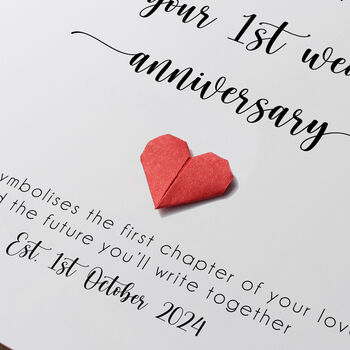 First Anniversary Card For Son And Daughter In Law, 3 of 6
