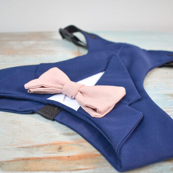 Navy And Pink Dog Wedding Suit, 7 of 9