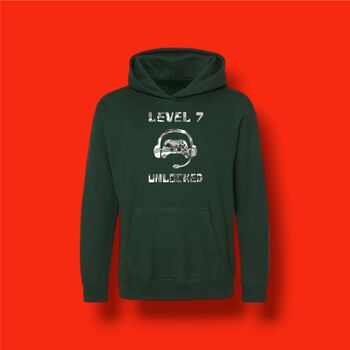 Level Unlocked Personalised Birthday Hoodie, 3 of 9