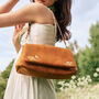 Tan Floral Embroidered Shoulder Bag, thumbnail 1 of 11