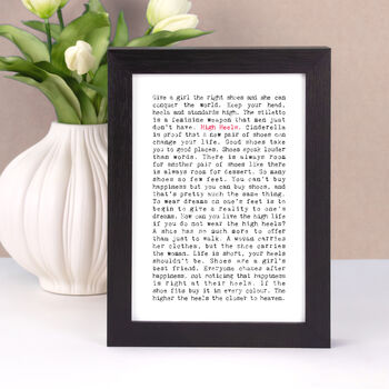 High Heels Shoe Quotes A5 Print, Unframed, 2 of 7