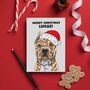 Personalised Pittie Terrier Christmas Card, thumbnail 1 of 12