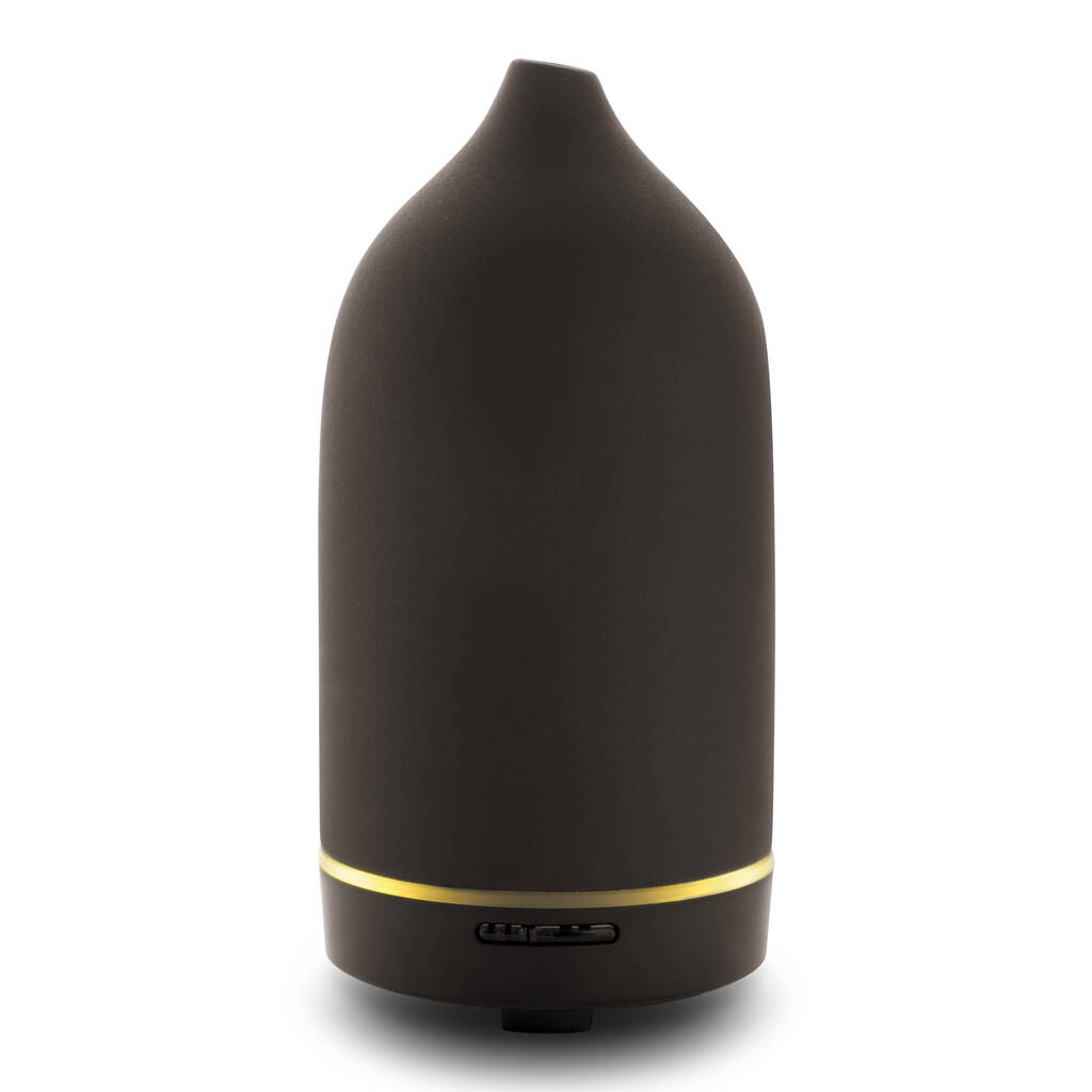 Black Porcelain Essential Oil Diffuser By Lime Lace