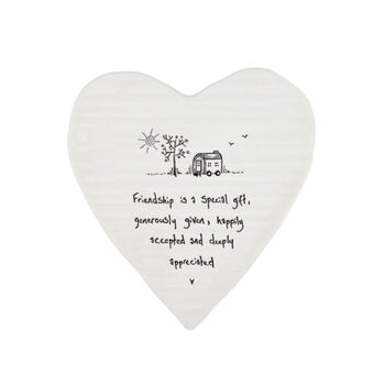 Friendship Is A Special Gift East Of India Porcelain Coaster, 4 of 5