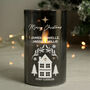 Personalised Christmas Smoked Glass LED Candle, thumbnail 1 of 4