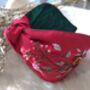 Hand Embroidered Floral Red Headband, thumbnail 5 of 8