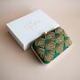 Sabrina, Bottle Green Silk Embroidered Clutch, thumbnail 2 of 7