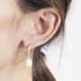 Maddie Silver Hoop Pearl Earrings, thumbnail 1 of 3