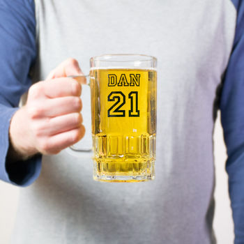 Personalised Birthday Beer Glass Tankard, 2 of 5