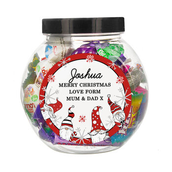 Personalised Gonk Christmas Sweet Jar, 5 of 5