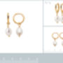18k Gold Vermeil Plated Pearl Earrings, thumbnail 3 of 4