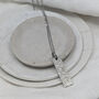 Fingerprint Slim Tag Stainless Steel Necklace, thumbnail 3 of 6