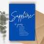 Sparkly Sapphire Anniversary Heart Card, thumbnail 3 of 12
