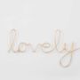 Gold Script Wire 'Lovely' Word, thumbnail 2 of 2