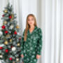 Family Christmas Green Snowflake Personalised Pyjamas, thumbnail 3 of 12