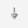 Mini Heart Charm Clip On Silver Pendant, thumbnail 1 of 6