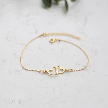 Gift For Sister, Interlocking Hearts Bracelet, 5 of 7