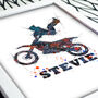 Personalised Motocross Rider Poster, thumbnail 3 of 5