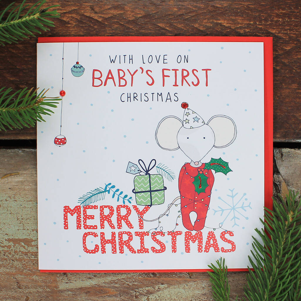 Baby's First Christmas Greetings Card By Molly Mae