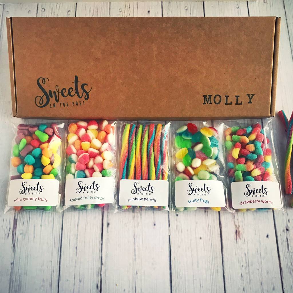 personalised kids letterbox sweets gift box by sweets in the post ...