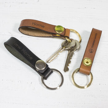 Personalised Leather Key Ring, 3 of 4
