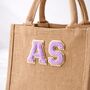 Personalised Square Jute Bag, thumbnail 3 of 5