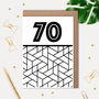 70 Printed Birthday Card, thumbnail 2 of 2