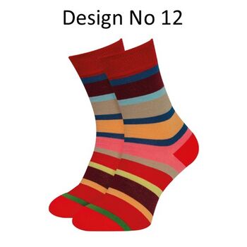 High Quality Cotton Mix Multi Colour Striped Socks, 6 of 12