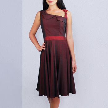 Lydia 50s Style Dress Red, 2 of 8