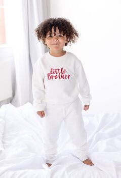 Christmas Big/Little Sibling Embroidered Sweatshirt Jumper Brother And Sister Available, 4 of 12
