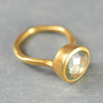 Cora Ring Gold And Green Amethyst, 2 of 3