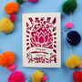 Papercut Diwali Card Lotus Design, thumbnail 1 of 6
