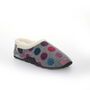 Florence Grey Pink Purple Spot Women's Slippers Indoor/Garden Shoes, thumbnail 7 of 9