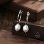 Sterling Silver Detachable Baroque Pearl Charms Huggie Hoop Earrings, thumbnail 5 of 12