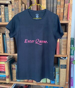 Enter Queene Fitted T Shirt Shakespeare First Folios, 3 of 3