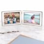 Personalised Silver Plated Landscape Double Photo Frame, thumbnail 3 of 7