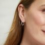 Alhambra Piccolo Twisted Sterling Silver Hoop Earrings, thumbnail 2 of 6