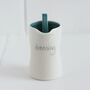 Handmade Colourful Porcelain Dressing Jug And Spoon, thumbnail 4 of 12