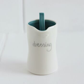 Handmade Colourful Porcelain Dressing Jug And Spoon, 4 of 12