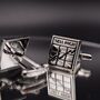 Stock Traders Cufflinks Gift Stock Exchange Silver, thumbnail 4 of 4