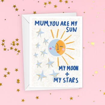 Sun, Moon And Stars Mother's Day Card, 2 of 4